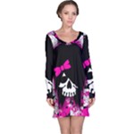 Scene Kid Girl Skull Long Sleeve Nightdress