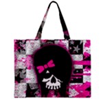 Scene Kid Girl Skull Zipper Mini Tote Bag