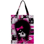 Scene Kid Girl Skull Zipper Classic Tote Bag