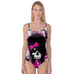 Scene Kid Girl Skull Camisole Leotard 