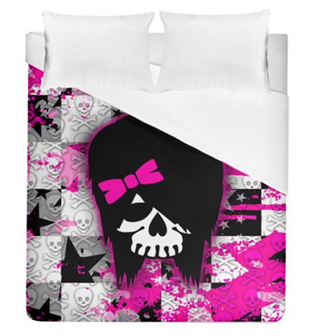 Scene Kid Girl Skull Duvet Cover (Queen Size) from ArtsNow.com