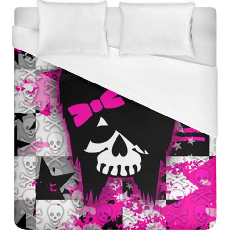 Scene Kid Girl Skull Duvet Cover (King Size) from ArtsNow.com