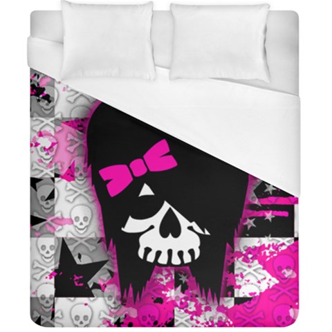 Scene Kid Girl Skull Duvet Cover (California King Size) from ArtsNow.com