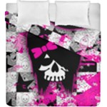 Scene Kid Girl Skull Duvet Cover Double Side (King Size)