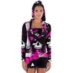 Scene Kid Girl Skull Long Sleeve Hooded T-shirt