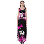 Scene Kid Girl Skull Empire Waist Maxi Dress