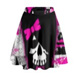 Scene Kid Girl Skull High Waist Skirt