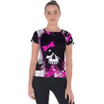 Scene Kid Girl Skull Short Sleeve Sports Top 