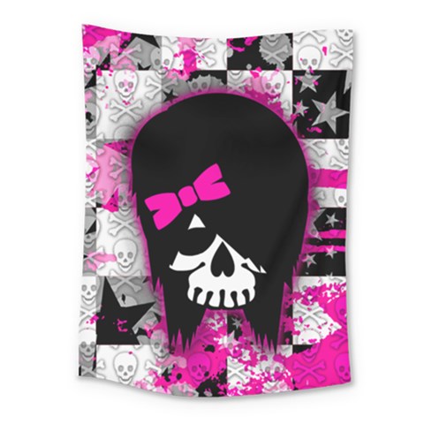 Scene Kid Girl Skull Medium Tapestry from ArtsNow.com