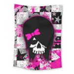 Scene Kid Girl Skull Medium Tapestry