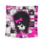 Scene Kid Girl Skull Square Tapestry (Small)