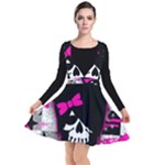 Scene Kid Girl Skull Plunge Pinafore Dress