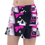 Scene Kid Girl Skull Tennis Skirt