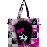 Scene Kid Girl Skull Canvas Travel Bag