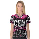 Scene Queen V-Neck Sport Mesh Tee