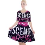 Scene Queen Quarter Sleeve A-Line Dress