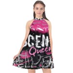 Scene Queen Halter Neckline Chiffon Dress 