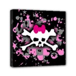 Scene Skull Splatter Mini Canvas 6  x 6  (Stretched)