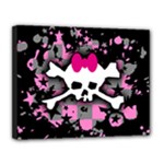 Scene Skull Splatter Canvas 14  x 11  (Stretched)