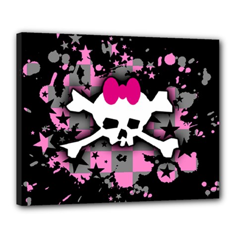 Scene Skull Splatter Canvas 20  x 16  (Stretched) from ArtsNow.com