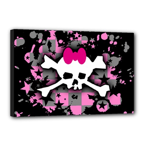 Scene Skull Splatter Canvas 18  x 12  (Stretched) from ArtsNow.com