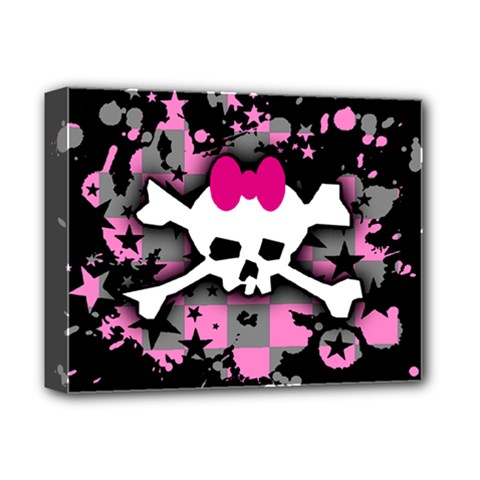 Scene Skull Splatter Deluxe Canvas 14  x 11  (Stretched) from ArtsNow.com