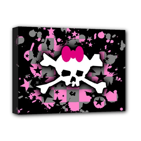 Scene Skull Splatter Deluxe Canvas 16  x 12  (Stretched)  from ArtsNow.com