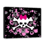 Scene Skull Splatter Deluxe Canvas 20  x 16  (Stretched)