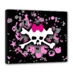 Scene Skull Splatter Deluxe Canvas 24  x 20  (Stretched)