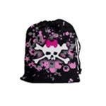 Scene Skull Splatter Drawstring Pouch (Large)