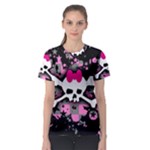 Scene Skull Splatter Women s Sport Mesh Tee