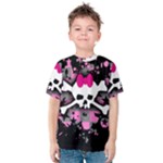 Scene Skull Splatter Kids  Cotton Tee