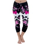 Scene Skull Splatter Capri Winter Leggings 