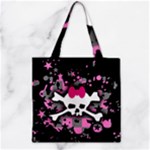 Scene Skull Splatter Zipper Grocery Tote Bag