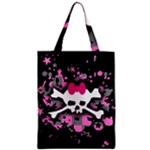 Scene Skull Splatter Zipper Classic Tote Bag