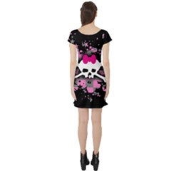 Short Sleeve Skater Dress Back Short Sleeve Skater Dress Back