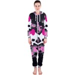 Scene Skull Splatter Hooded Jumpsuit (Ladies)