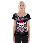 Scene Skull Splatter Cap Sleeve Top