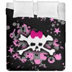 Scene Skull Splatter Duvet Cover Double Side (California King Size)