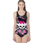 Scene Skull Splatter One Piece Swimsuit