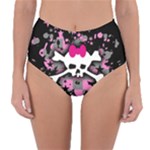 Scene Skull Splatter Reversible High-Waist Bikini Bottoms