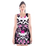 Scene Skull Splatter Scoop Neck Skater Dress