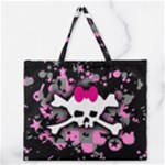 Scene Skull Splatter Zipper Large Tote Bag