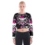 Scene Skull Splatter Cropped Sweatshirt