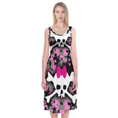 Scene Skull Splatter Midi Sleeveless Dress from ArtsNow.com