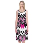 Scene Skull Splatter Midi Sleeveless Dress