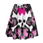 Scene Skull Splatter High Waist Skirt