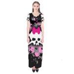 Scene Skull Splatter Short Sleeve Maxi Dress