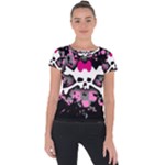 Scene Skull Splatter Short Sleeve Sports Top 