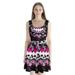Scene Skull Splatter Split Back Mini Dress 